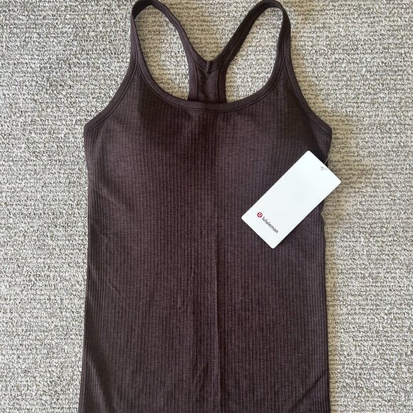 Lululemon Ebb to Street Tank Size 6 Color Espresso NWT! - Picture 1 of 4